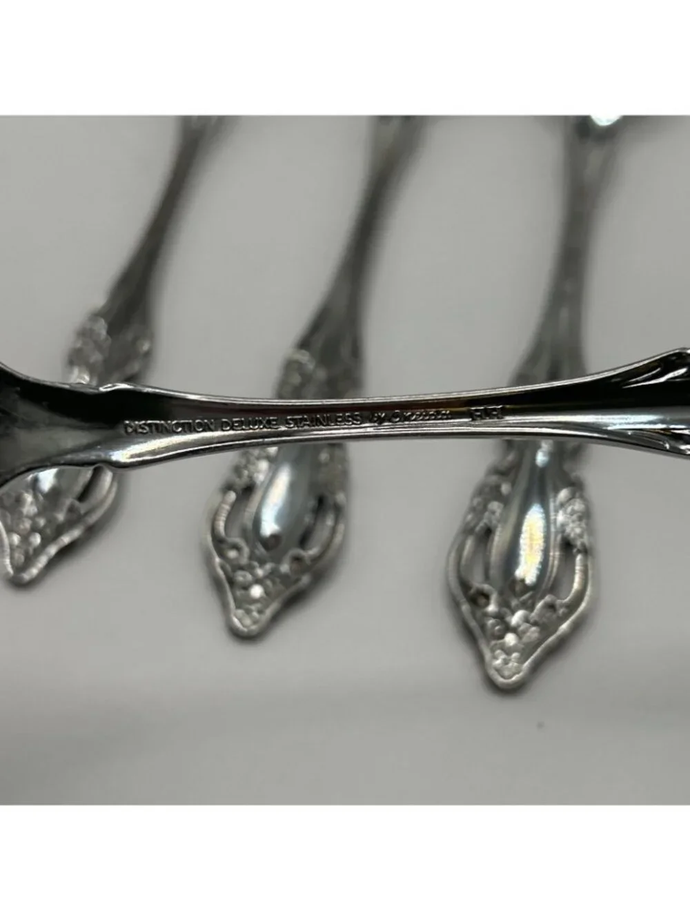 Oneida Raphael Dinner Salad Forks Distinction Deluxe Stainless Flatware Lot Of 4
